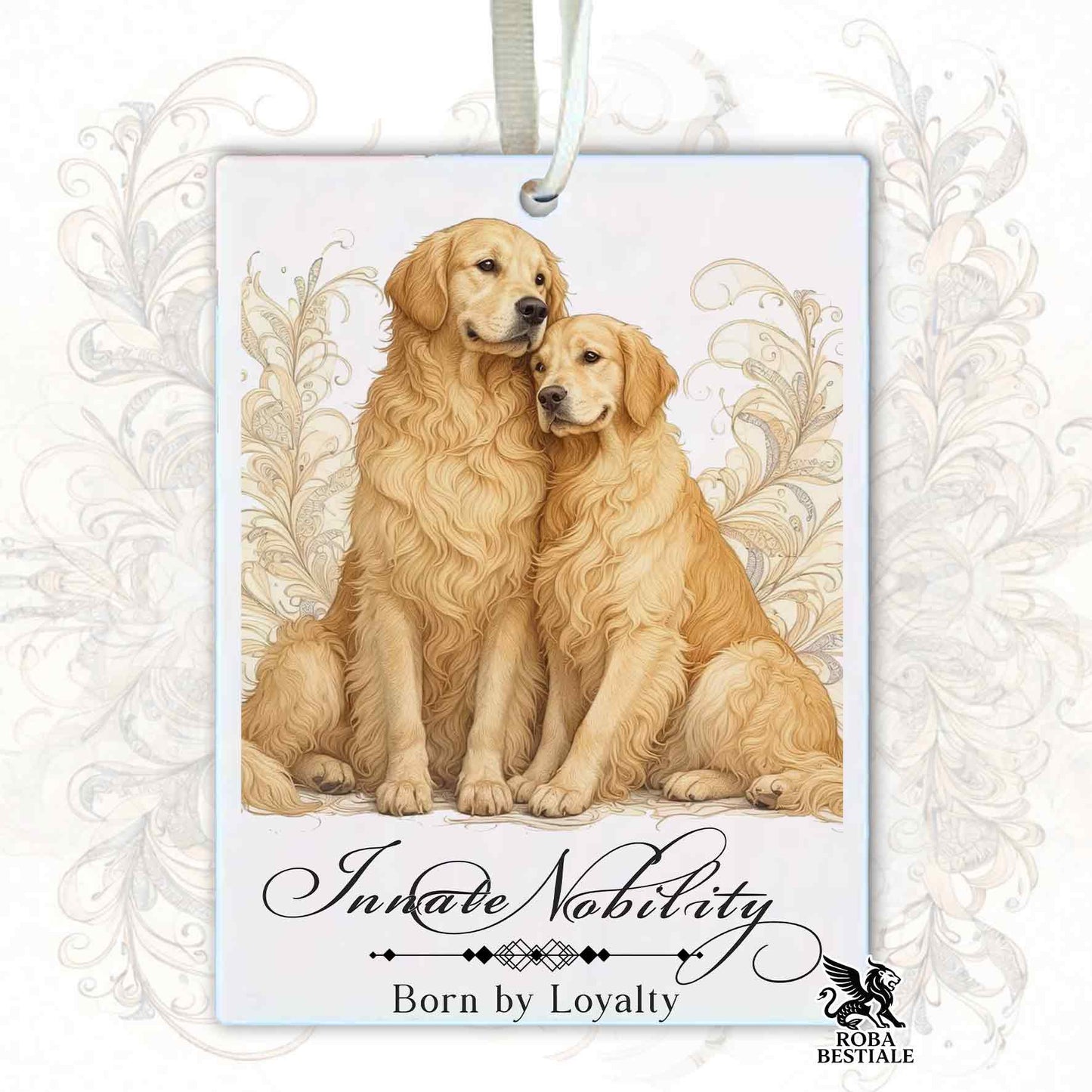 Profumatore NOBILITY - GOLDEN RETRIEVER - In Feltro, con cordino - 7,5 x 10 cm