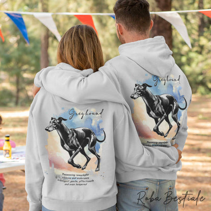 Felpa BEHAVIOR - GREYHOUND Nero - Standard FCI - Unisex - Grigia - dalla XS alla 3XL