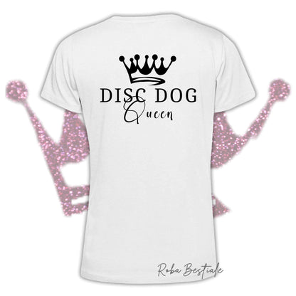 T-Shirt HRH - DISC DOG QUEEN - Uomo o Donna, BASIC COLORS! - dalla XS alla 5XL