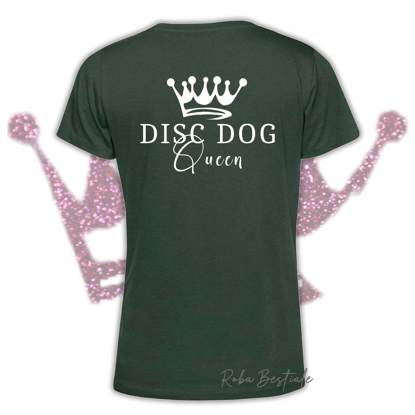 T-Shirt HRH - DISC DOG QUEEN - Uomo o Donna, HOT COLORS! - dalla XS alla 5XL