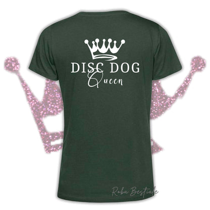 T-Shirt HRH - DISC DOG QUEEN - Uomo o Donna, HOT COLORS! - dalla XS alla 5XL
