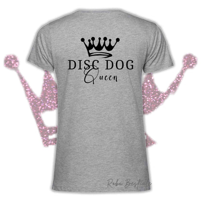 T-Shirt HRH - DISC DOG QUEEN - Uomo o Donna, BASIC COLORS! - dalla XS alla 5XL