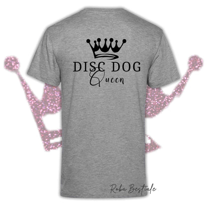 T-Shirt HRH - DISC DOG QUEEN - Uomo o Donna, BASIC COLORS! - dalla XS alla 5XL