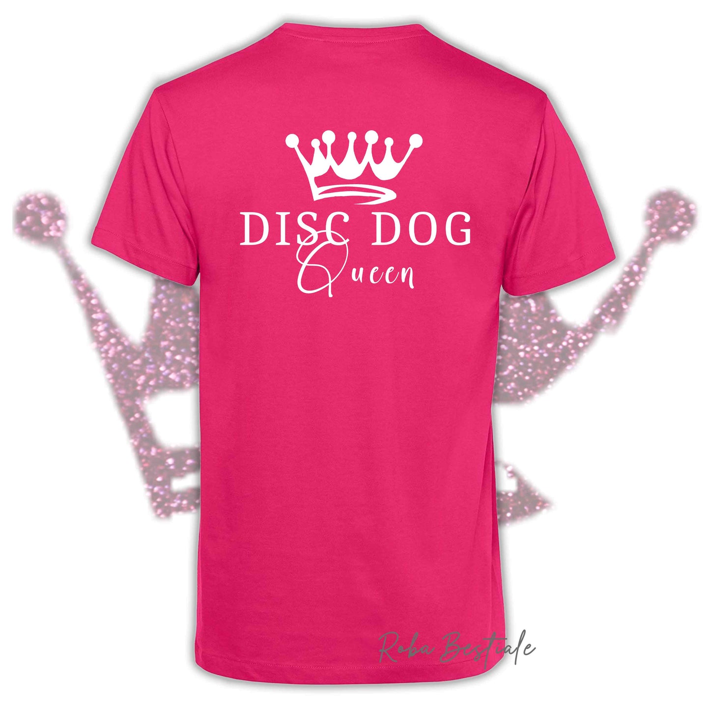T-Shirt HRH - DISC DOG QUEEN - Uomo o Donna, HOT COLORS! - dalla XS alla 5XL