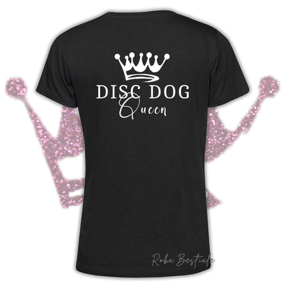 T-Shirt HRH - DISC DOG QUEEN - Uomo o Donna, BASIC COLORS! - dalla XS alla 5XL