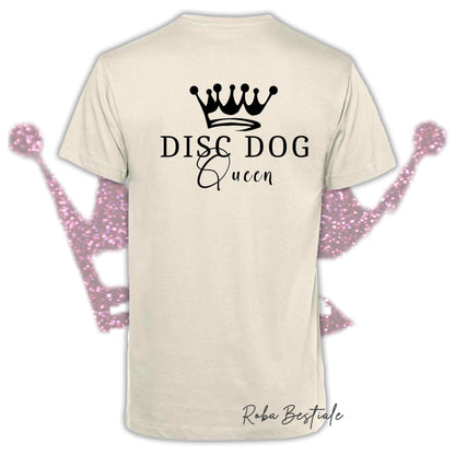 T-Shirt HRH - DISC DOG QUEEN - Uomo o Donna, BASIC COLORS! - dalla XS alla 5XL