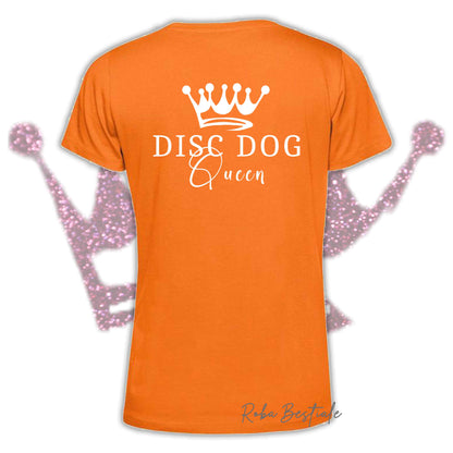 T-Shirt HRH - DISC DOG QUEEN - Uomo o Donna, HOT COLORS! - dalla XS alla 5XL