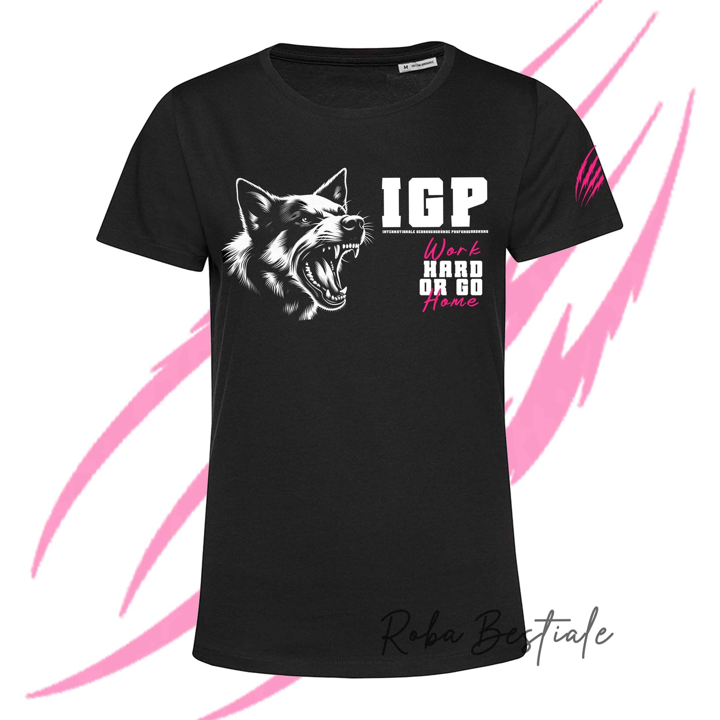 T-Shirt IGP4 - AUSTRALIAN CATTLE DOG - Dettagli in 4 Colori - NERA, 100% Cotone, Uomo o Donna - dalla XS alla 5XL