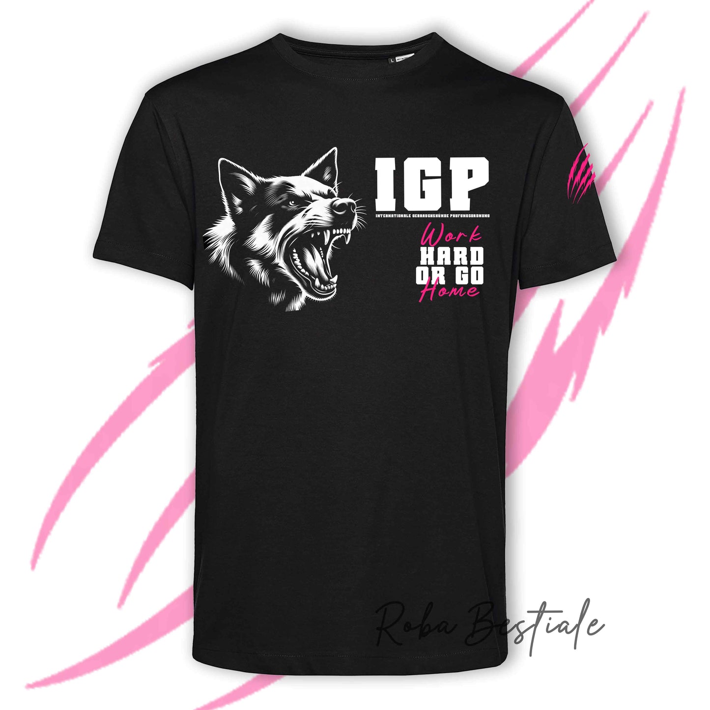 T-Shirt IGP4 - AUSTRALIAN CATTLE DOG - Dettagli in 4 Colori - NERA, 100% Cotone, Uomo o Donna - dalla XS alla 5XL