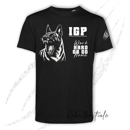 T-Shirt IGP4 - PASTORE OLANDESE - GLITTER! NERA, 100% Cotone, Uomo o Donna - dalla XS alla 5XL