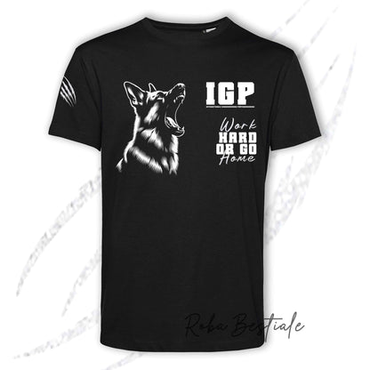 T-Shirt IGP4 - PASTORE TEDESCO - GLITTER! NERA, 100% Cotone, Uomo o Donna - dalla XS alla 5XL