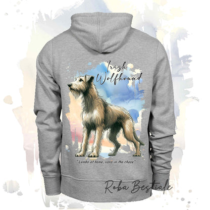 Felpa BEHAVIOR - IRISH WOLFHOUND Fulvo - Standard FCI - Unisex - Grigia - dalla XS alla 3XL
