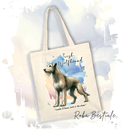 Shopper BEHAVIOR - IRISH WOLFHOUND Fulvo - Standard FCI - Diversi colori disponibili, 100% Cotone