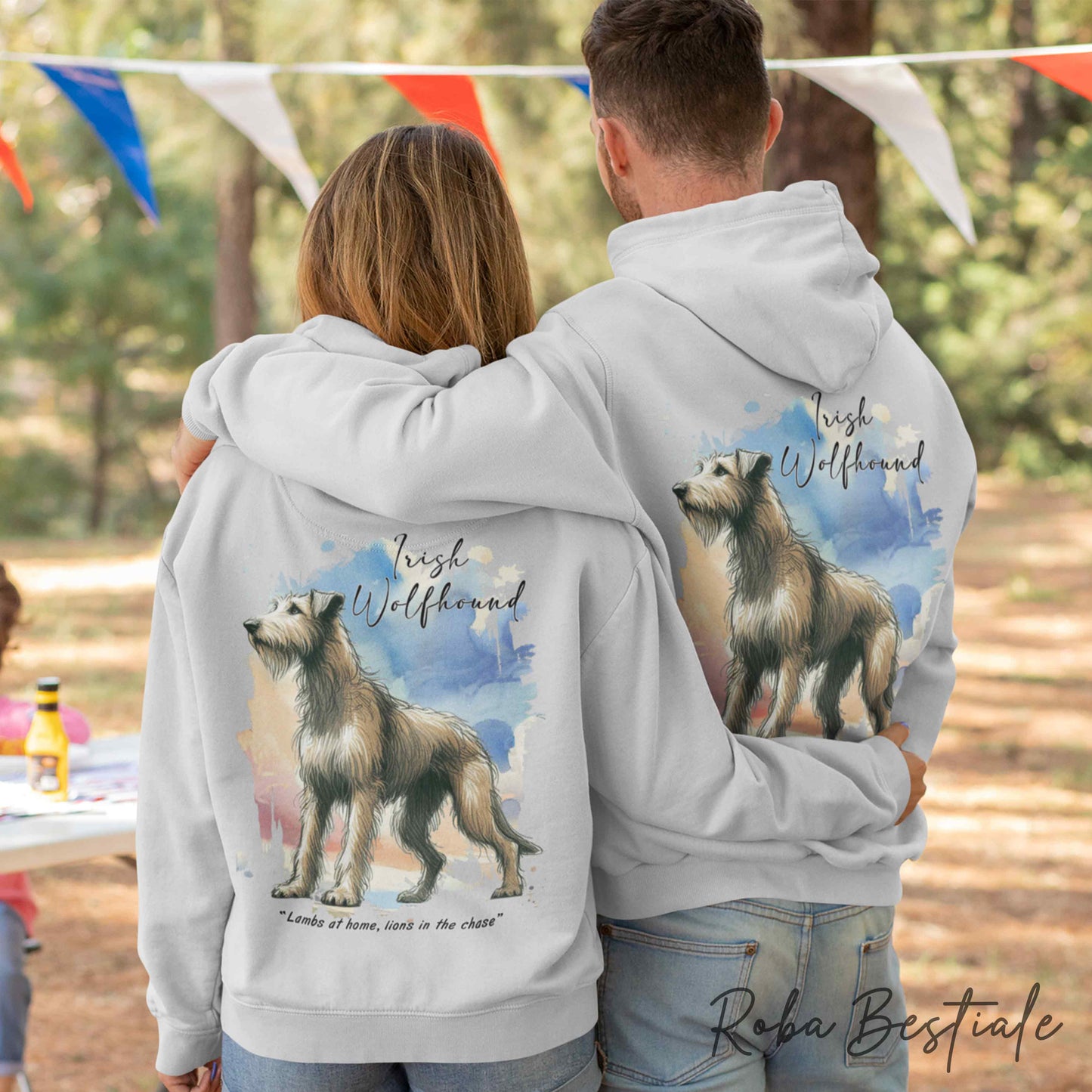 Felpa BEHAVIOR - IRISH WOLFHOUND Fulvo - Standard FCI - Unisex - Grigia - dalla XS alla 3XL