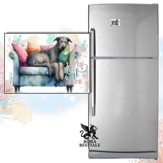 Calamita SOFT LIFE - IRISH WOLFHOUND Grigio - in MDF - 7x5 cm