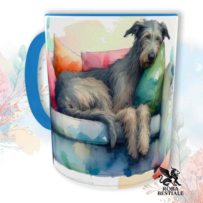 Tazza SOFT LIFE - IRISH WOLFHOUND Grigio - In Ceramica, colore a scelta - 330 ml