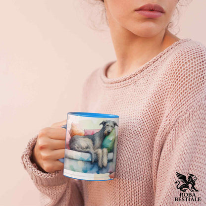 Tazza SOFT LIFE - IRISH WOLFHOUND Grigio - In Ceramica, colore a scelta - 330 ml