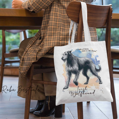 Shopper BEHAVIOR - IRISH WOLFHOUND Grigio - Standard FCI - Diversi colori disponibili, 100% Cotone