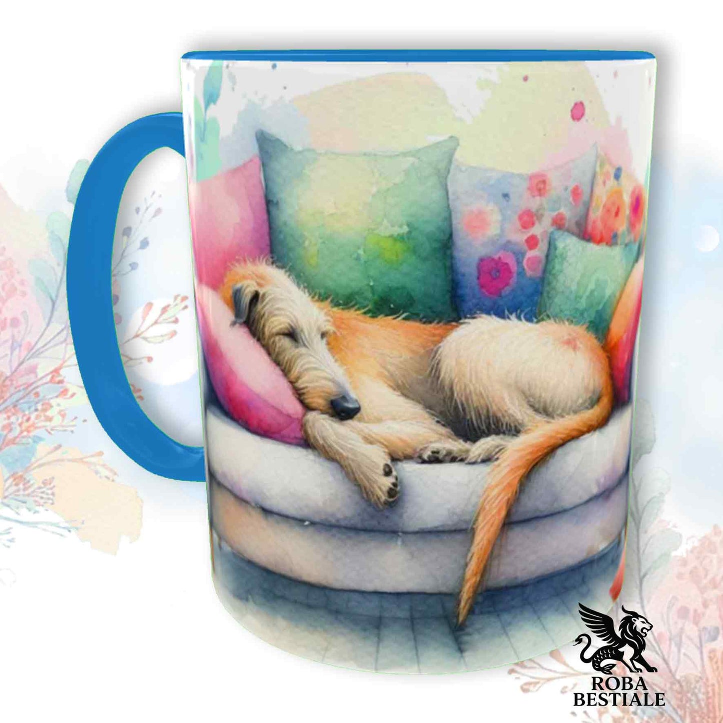 Tazza SOFT LIFE - IRISH WOLFHOUND Rosso - In Ceramica, colore a scelta - 330 ml