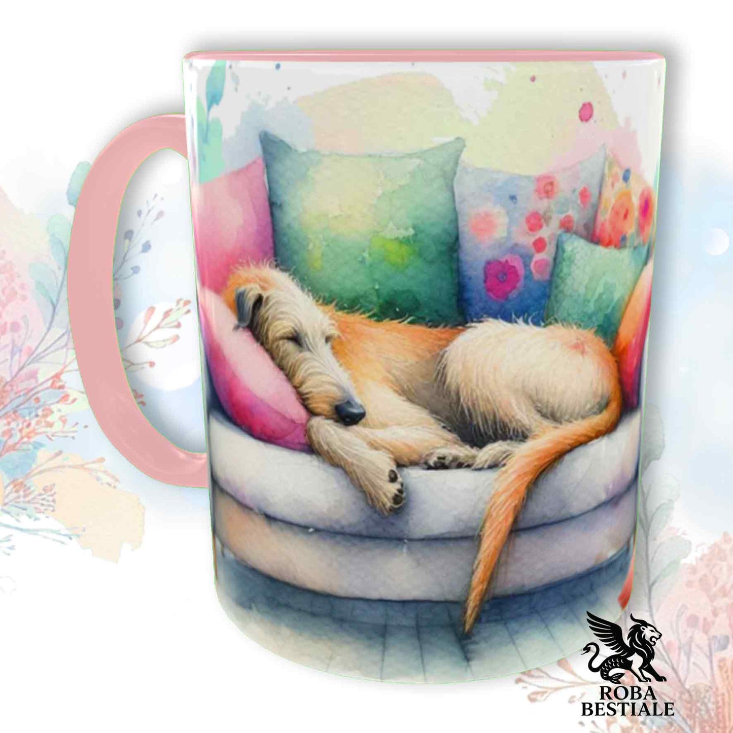 Tazza SOFT LIFE - IRISH WOLFHOUND Rosso - In Ceramica, colore a scelta - 330 ml