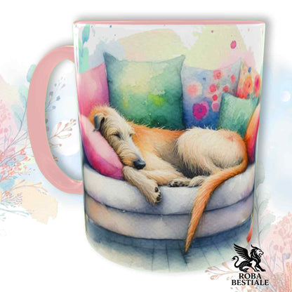 Tazza SOFT LIFE - IRISH WOLFHOUND Rosso - In Ceramica, colore a scelta - 330 ml