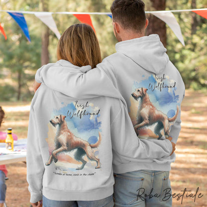 Felpa BEHAVIOR - IRISH WOLFHOUND Rosso - Standard FCI - Unisex - Grigia - dalla XS alla 3XL