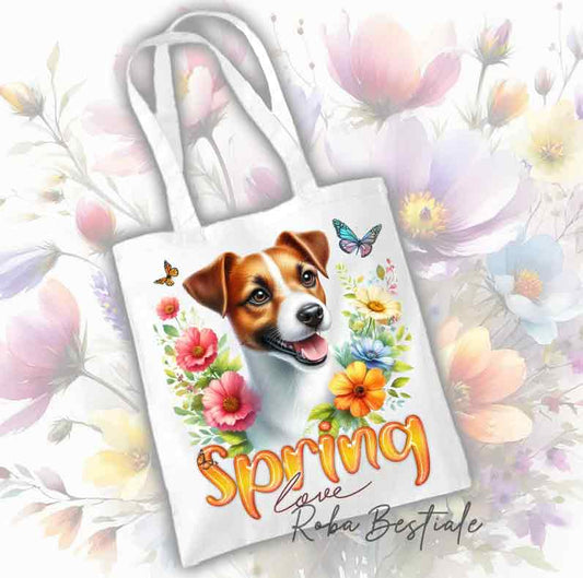 SPRING LOVE Shopper - JACK RUSSELL TERRIER White Fawn
