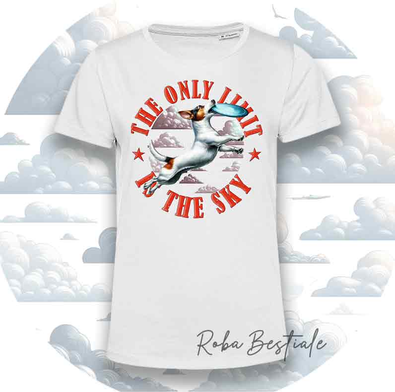 T-Shirt SKY LIMIT - JACK RUSSELL TERRIER a Pelo Liscio