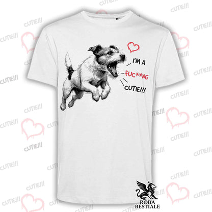 CUTIE T-Shirt - JACK RUSSELL TERRIER Broken - White or Beige, for Men or Women - from XS to 5XL