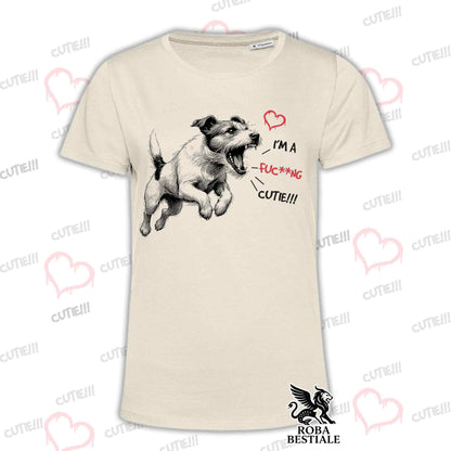 CUTIE T-Shirt - JACK RUSSELL TERRIER Broken - White or Beige, for Men or Women - from XS to 5XL
