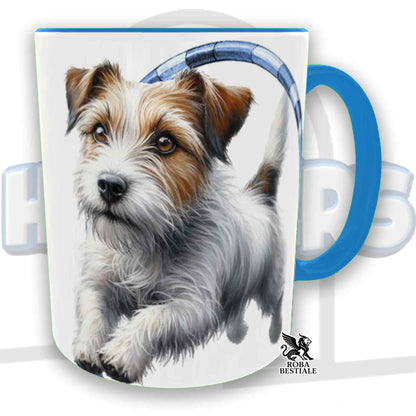 HOOPERS Player Mug - JACK RUSSELL TERRIER Rough - Ceramic, with colored handle and interior - 330 ml