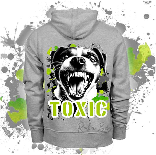 Felpa TOXIC - JACK RUSSELL TERRIER - Unisex - Grigia - dalla XS alla 3XL