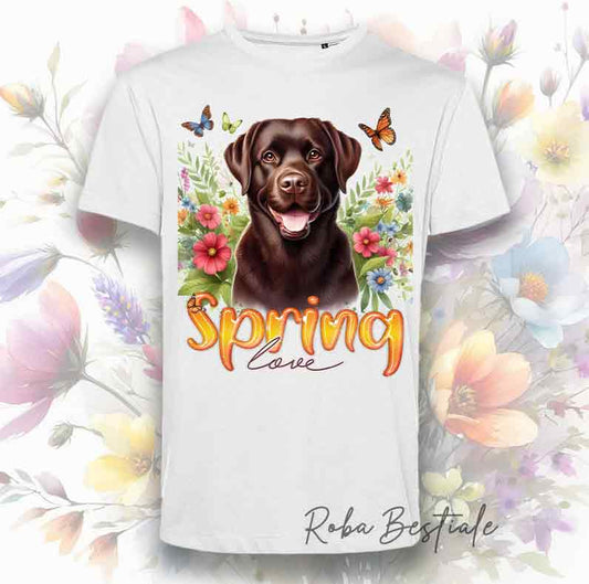 SPRING LOVE T-Shirt - LABRADOR RETRIEVER Chocolate