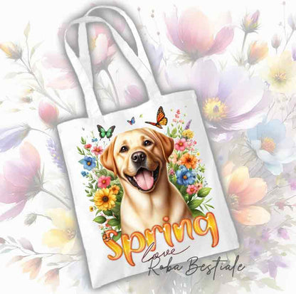 Tote Bag LABRADOR RETRIEVER Miele - Collezione Spring Love