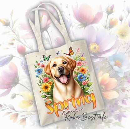 Tote Bag LABRADOR RETRIEVER Miele - Collezione Spring Love