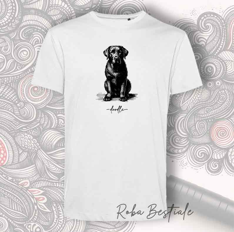 T-Shirt DOODLE - LABRADOR RETRIEVER Nero