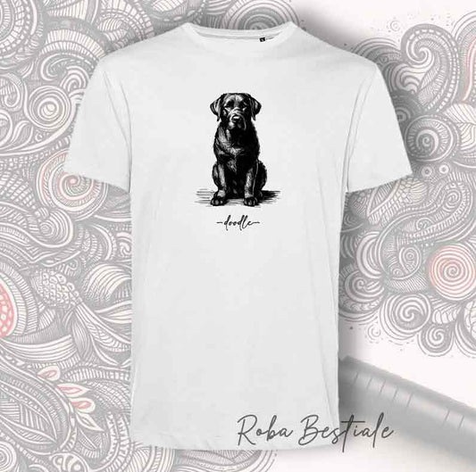 T-Shirt DOODLE - LABRADOR RETRIEVER Nero