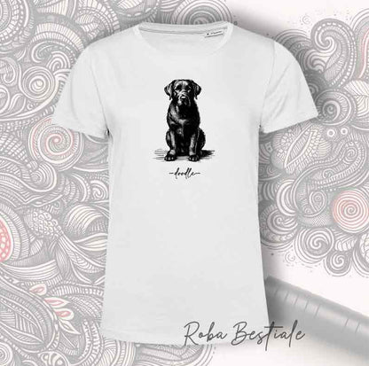 T-Shirt DOODLE - LABRADOR RETRIEVER Nero
