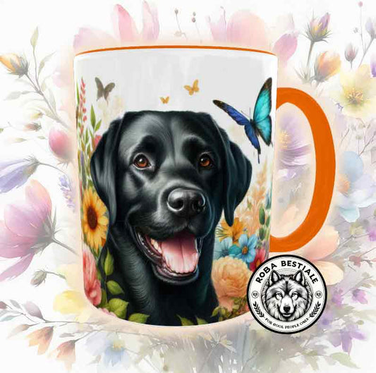 Tazza SPRING LOVE - LABRADOR RETRIEVER Nero