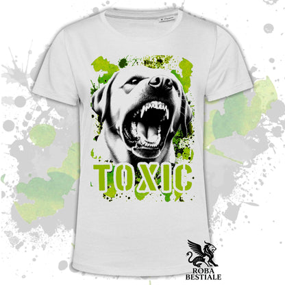 T-Shirt TOXIC - LABRADOR RETRIEVER - Bianca o Beige, da Uomo o da Donna - dalla XS alla 5XL