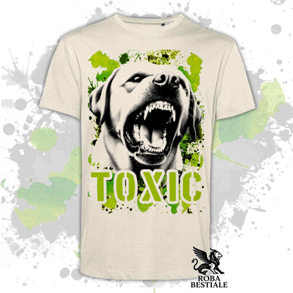 T-Shirt TOXIC - LABRADOR RETRIEVER - Bianca o Beige, da Uomo o da Donna - dalla XS alla 5XL