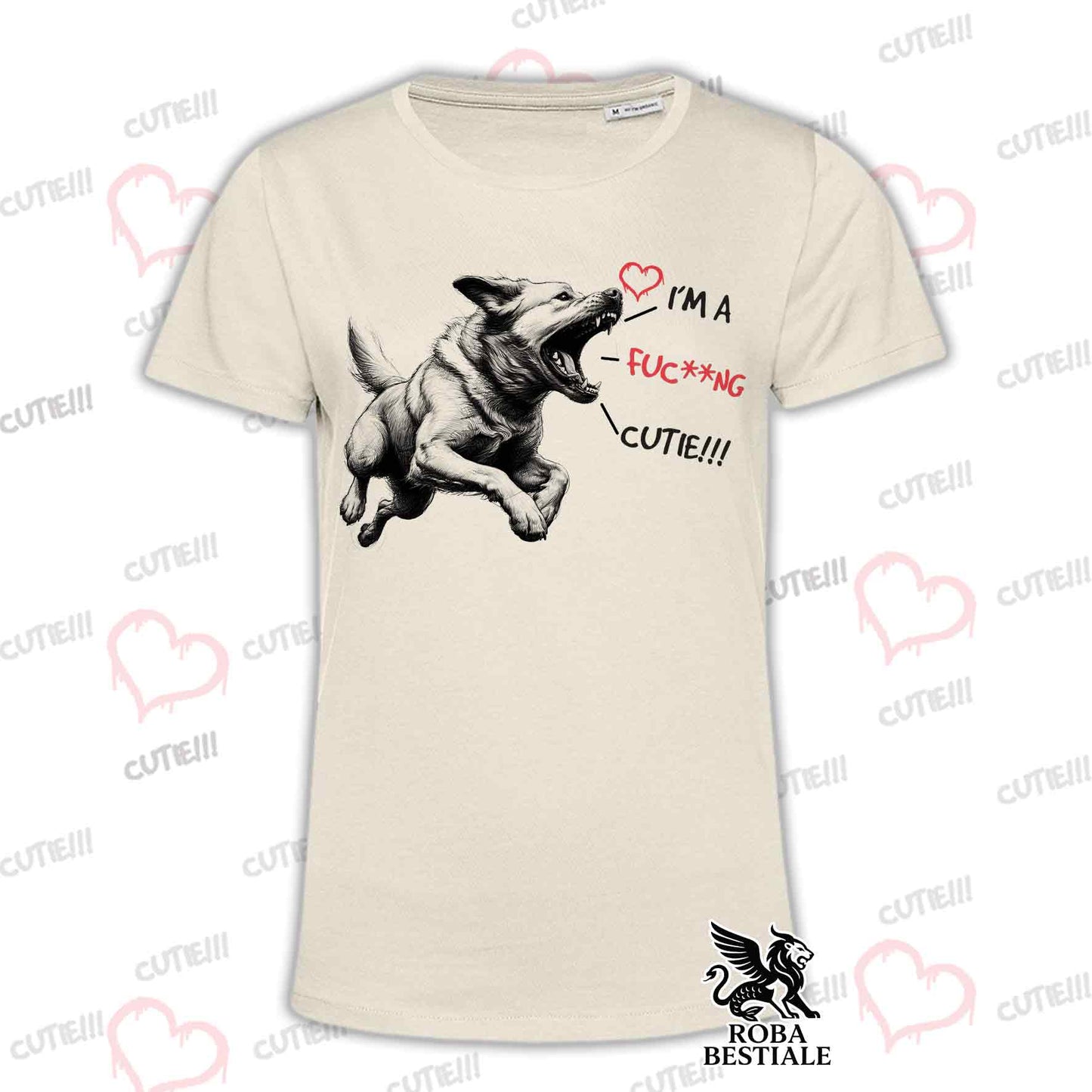 T-Shirt CUTIE - LABRADOR RETRIEVER Giallo - Bianca o Beige, da Uomo o da Donna - dalla XS alla 5XL