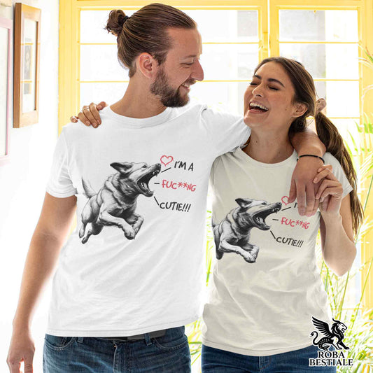 T-Shirt CUTIE - LABRADOR RETRIEVER Giallo - Bianca o Beige, da Uomo o da Donna - dalla XS alla 5XL