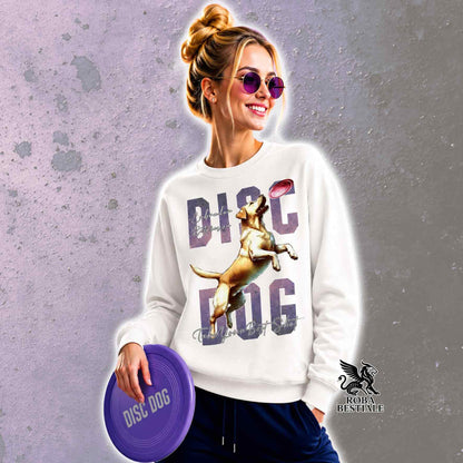 Felpa Invernale APTITUDE - DISC DOG - NOVA SCOTIA DUCK TOLLING RETRIEVER - Girocollo, Unisex, colore a scelta - dalla XS alla 3XL