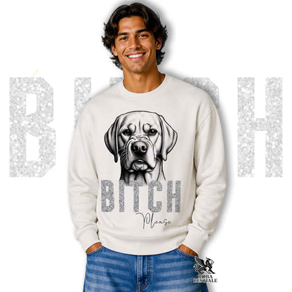 Felpa BI**H, PLEASE - LABRADOR RETRIEVER Giallo - Girocollo, Unisex, in tanti colori! - dalla XS alla 3XL