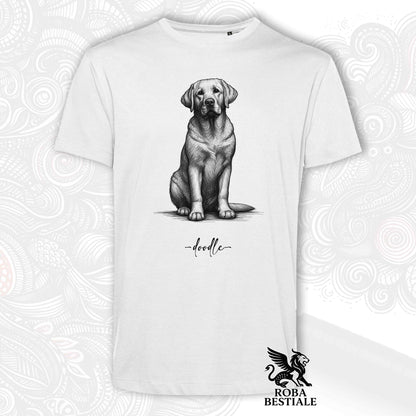 T-Shirt DOODLE - LABRADOR RETRIEVER Giallo - Bianca o Beige, da Uomo o da Donna - dalla XS alla 5XL
