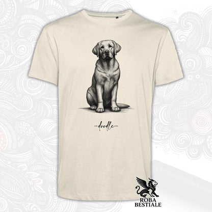 T-Shirt DOODLE - LABRADOR RETRIEVER Giallo - Bianca o Beige, da Uomo o da Donna - dalla XS alla 5XL