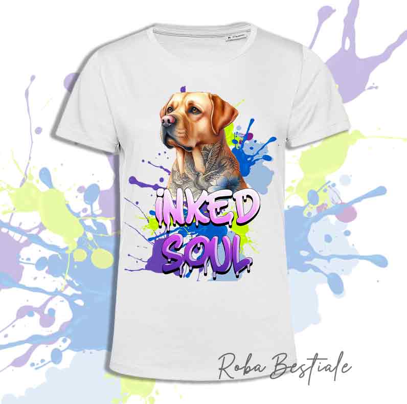 T-Shirt INKED SOUL - LABRADOR RETRIEVER Miele