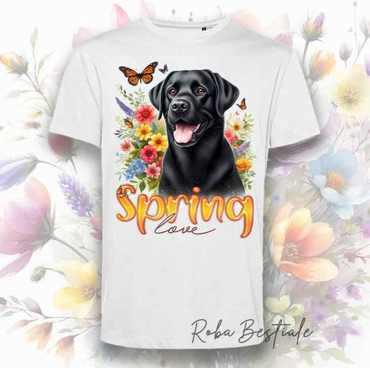 T-Shirt SPRING - LABRADOR RETRIEVER Nero