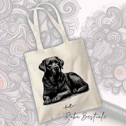 Shopper DOODLE - LABRADOR RETRIEVER Nero